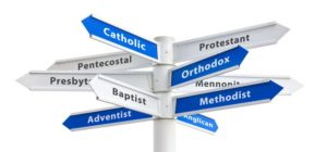 Catholic Protestant Pentacostal Orthodox denominations