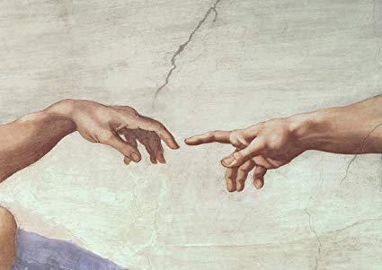 hands from Michalangelo creation