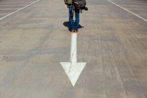 arrow on pavement