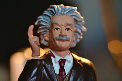clay figure of Albert Einstein